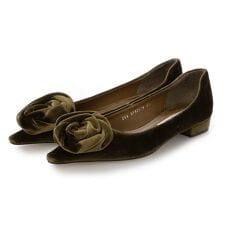 フラワーモチーフフラットパンプス