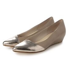 【レイン対応】ポインテッドウェッジソールパンプス