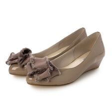 【レイン対応】２WAYリボンコサージュウエッジパンプス