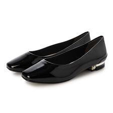 【レイン対応】アクセントヒールスクエアパンプス