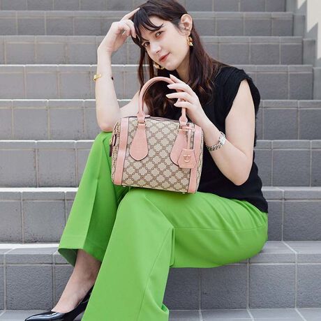 ジャガードlarme ラルム ボストンバッグ ショルダー付き ユー U 291 1771 ファッション通販 マルイウェブチャネル