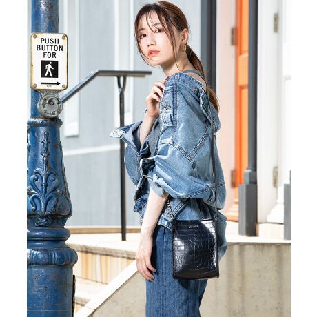 Emoda エモダ クロコダイル型押しボックスチェーンショルダーバッグ エモダ Emoda 9347 ファッション通販 マルイウェブチャネル