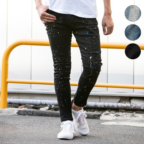 NUMBER (N)INE DENIM(ナンバーナインデニム) ペイント＆ダメージ加工 