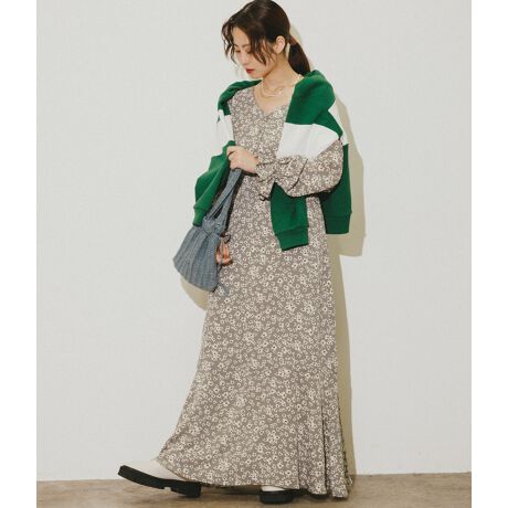 選べる3柄 パフスリーブマーメイドラインワンピース マドモアゼル ロペ Mademoiselle Rope Gwe ファッション通販 マルイウェブチャネル