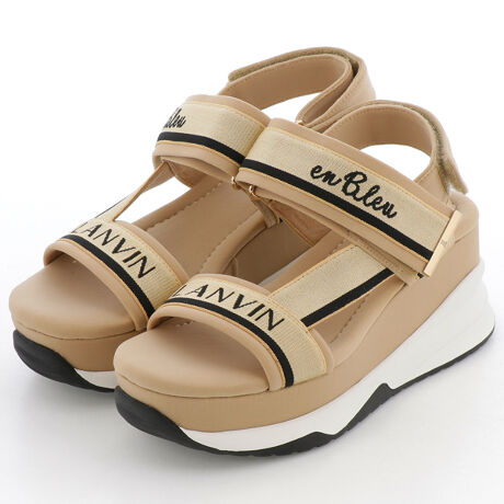 プラットフォームバックストラップサンダル | ランバン オン ブルー  