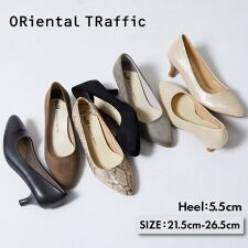オリエンタルトラフィック(ORiental TRaffic)の【通勤にもおすすめ！厚手クッション入り】ミドルヒールパンプス/R-4008