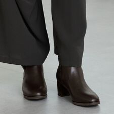 オリエンタルトラフィック(ORiental TRaffic)のストレッチ素材で歩きやすい 美脚ブーツ  チャンキーヒール ミドルブーツ / 31408