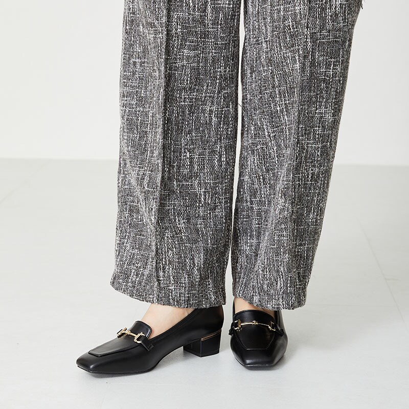 メタリックラインビットヒールローファー/32303 | オリエンタル