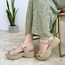 オリエンタルトラフィック(ORiental TRaffic)の大人気！【軽量・厚底】　ダブルベルトスポーツサンダル/42207