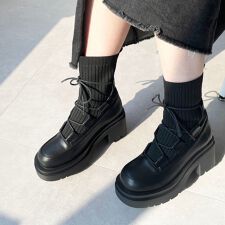 ニットドッキングレースアップブーツ/41402