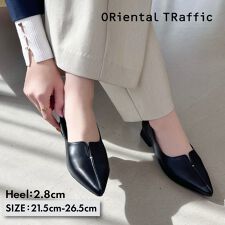 オリエンタルトラフィック(ORiental TRaffic)の【新色ブラウンが追加！】【EC限定】フレアヒールポインテッドトゥパンプス/45301