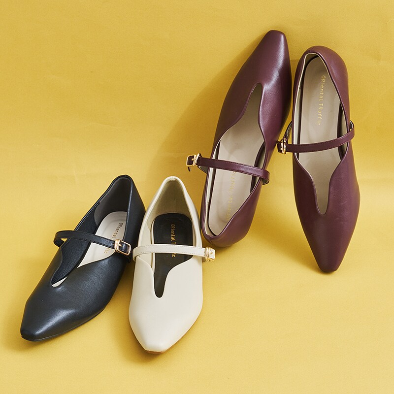 EC限定】ベルトデザインフラットパンプス/45302 | オリエンタル