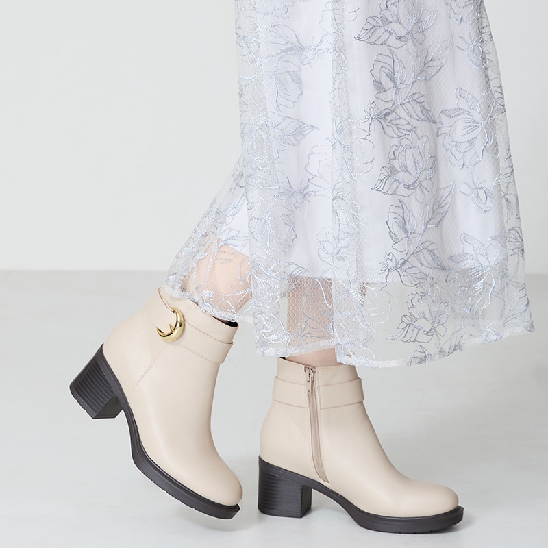 バックルデザインタンクソールヒールブーツ/42408 | オリエンタル