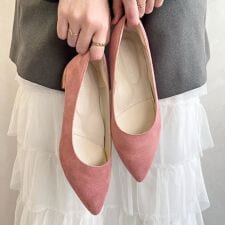 オリエンタルトラフィック(ORiental TRaffic)のローヒール【跳べるパンプス/シリーズ累計販売数150万足突破】メタリックラインフラット/R-3218