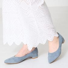 オリエンタルトラフィック(ORiental TRaffic)のローヒール【跳べるパンプス/シリーズ累計販売数150万足突破】メタリックラインフラット/R-3218