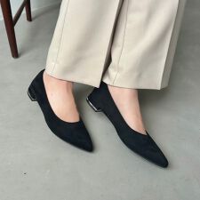 オリエンタルトラフィック(ORiental TRaffic)のローヒール【跳べるパンプス/シリーズ累計販売数150万足突破】メタリックラインフラット/R-3218