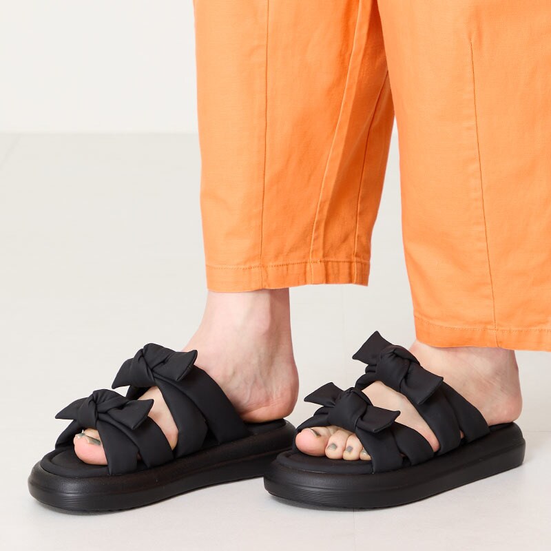 25春夏新作】洗える 2WAY 厚底 ウェッジソール オープントゥ