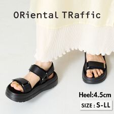 【25春夏新作】【Fit meサンダル】【軽量】メタルパーツ厚底サンダル/51226 | オリエンタルトラフィック