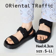 【25春夏新作】【ニット】【Fit meサンダル】ニットダブルベルトサンダル/55208 | オリエンタルトラフィック
