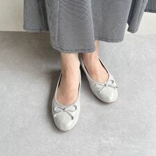 柔らかくて歩きやすい【晴雨兼用・つま先クッション】バレエレインパンプス/R-1025