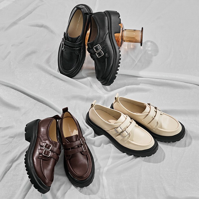 25秋冬新作】ダブルベルト厚底シューズ/51313 | オリエンタル