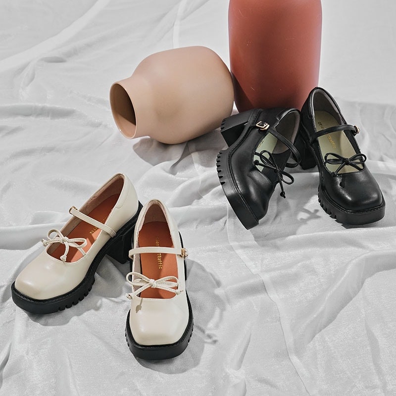 25秋冬新作】リボンストラップメリージェーンシューズ/51309