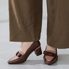 オリエンタルトラフィック(ORiental TRaffic)の【25秋冬新作】リボンベルトヒールローファー/51311