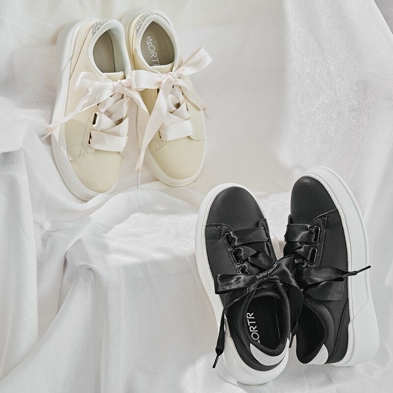 オリエンタルトラフィック（ORiental TRaffic）/【25秋冬新作】サテンリボンコートソールスニーカー/OT3771 25秋冬新作】サテンリボンコートソールスニーカー/OT3771