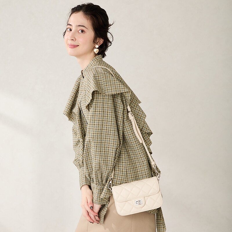 オリエンタルトラフィック（ORiental TRaffic）/【25秋冬新作】キルティングボックスショルダーバッグ/BA−262 25秋冬新作】キルティングボックスショルダーバッグ/BA-262