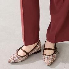 オリエンタルトラフィック(ORiental TRaffic)の【25秋冬新作】ポインテッドトゥツイードパンプス/51319