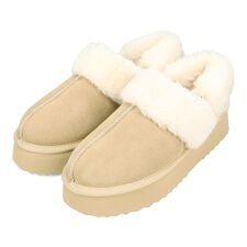 オリエンタルトラフィック(ORiental TRaffic)のふわふわあったか【25秋冬新作】厚底ムートン2wayサンダル/51320