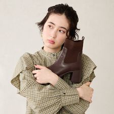 オリエンタルトラフィック(ORiental TRaffic)の【25秋冬新作】ニットドッキングヒールショートブーツ/51407