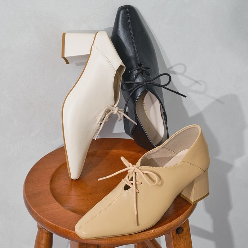 25秋冬新作】レースアップバブーシュパンプス/51322 | オリエンタル