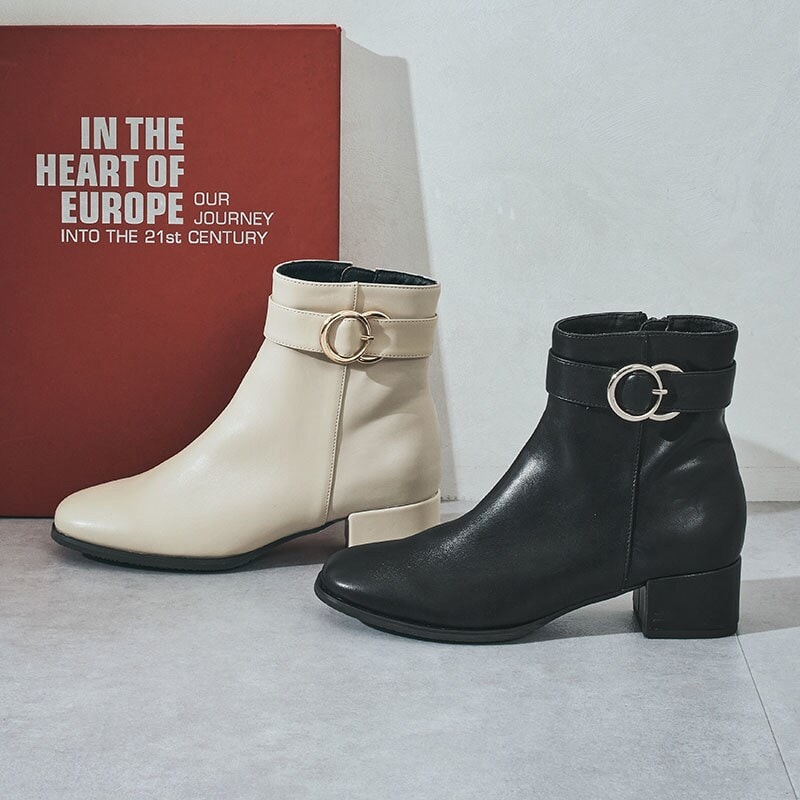 オリエンタルトラフィック（ORiental TRaffic）/【25秋冬新作】サークルバックルショートブーツ/52401 25秋冬新作】サークルバックルショートブーツ/52401 | オリエンタル