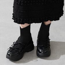 オリエンタルトラフィック(ORiental TRaffic)の【25秋冬新作】ダブルリボンニットブーツ/51422