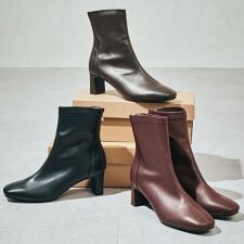 オリエンタルトラフィック(ORiental TRaffic)の柔らかくて歩きやすい 美脚【25秋冬新作】ストレッチヒールバックジップブーツ/51423