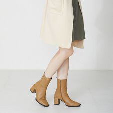 スクエアトゥ切替ヒールブーツ/31392