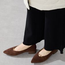 オリエンタルトラフィック(ORiental TRaffic)の通勤 にもおすすめ【25秋冬新作】ラインメタルパーツ ポインテッドトゥ パンプス /55304