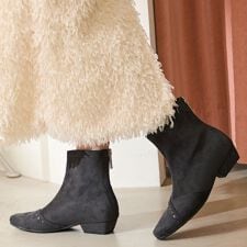 ステッチデザインスエードショートブーツ/52414