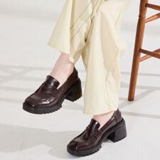 【26春夏新作】厚底ヒールローファー/61106