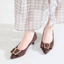 【26春夏新作】2wayリボンモチーフヒールパンプス/62112