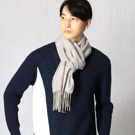 ウォッシャブル ソリッドカシミヤマフラー | コムサ・メン(COMME CA  