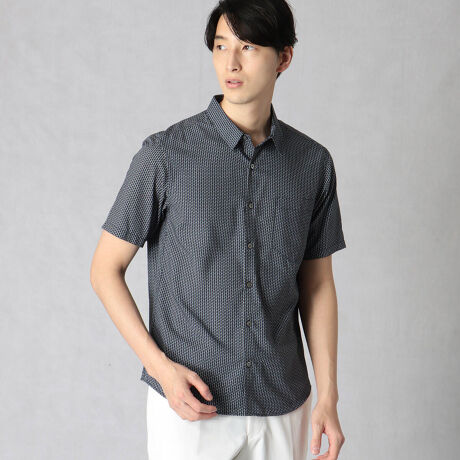 小紋柄プリント半袖シャツ コムサ メン Comme Ca Men 07 ip08 1 ファッション通販 マルイウェブチャネル