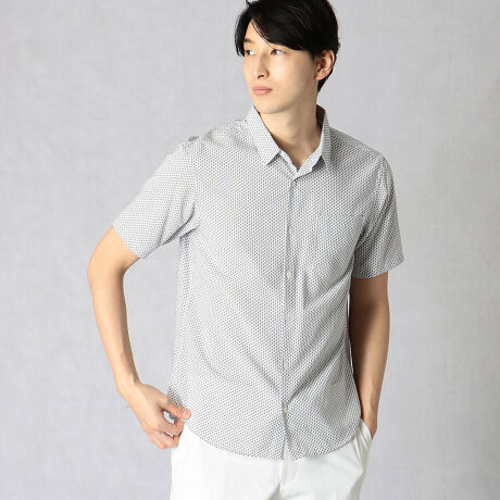 小紋柄プリント半袖シャツ コムサ メン Comme Ca Men 07 ip08 1 ファッション通販 マルイウェブチャネル
