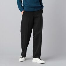 裏起毛サテン スラックス