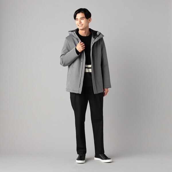 coco 中古 ワック WAAC メンズ ブルゾン 2(M) 黒×グレー フルジップ 裏起毛 中綿入り Tropical Wool Zip-up Blouson in Charcoal – OVERCOAT
