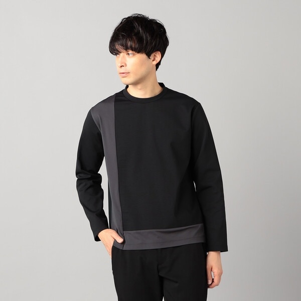 シルキーポンチ モックネック長袖Tシャツ | コムサ・メン(COMME CA MEN