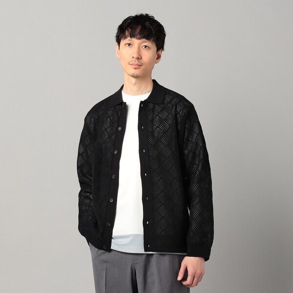 メッシュ編み ポロカーディガン | コムサ・メン(COMME CA MEN