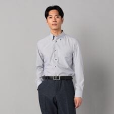 COOL MAX ストライプ レギュラーカラーシャツ