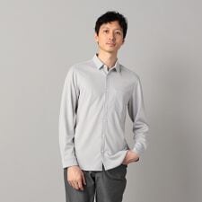 和歌山編み 千鳥柄ジャージー キーボードシャツ